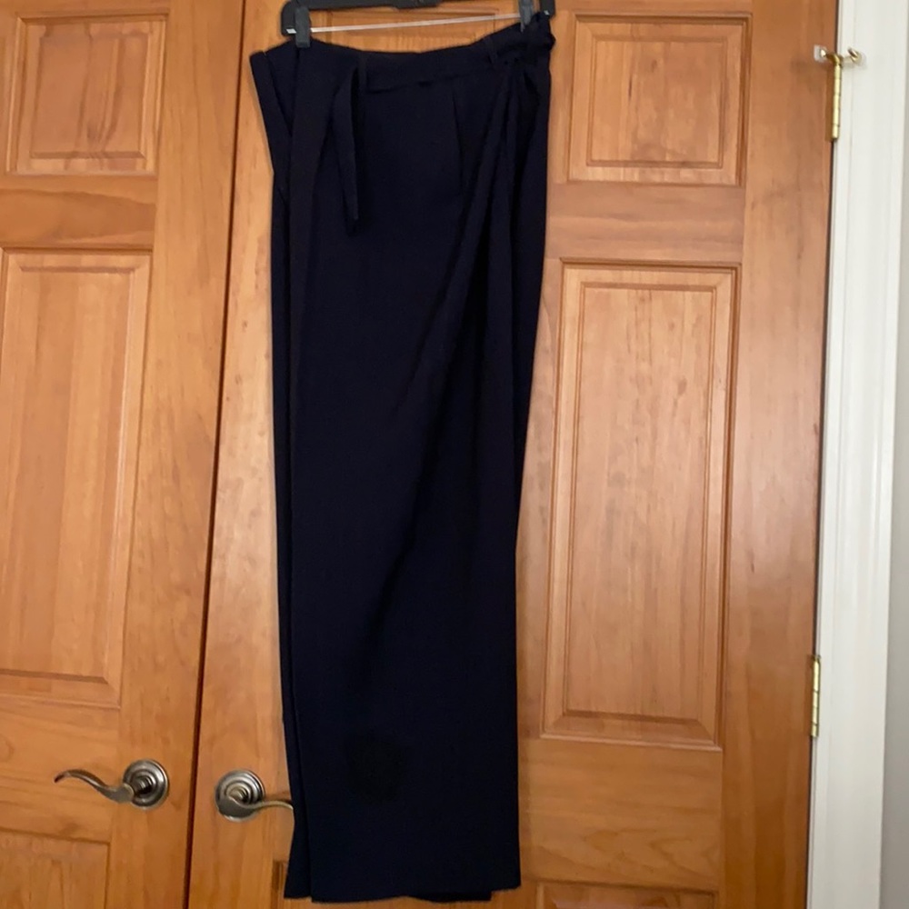 Ladies Kate Hill black with red pin stipe trouser
